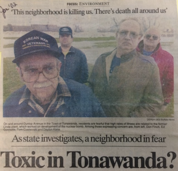 Buffalo News article, “Toxic in Tonawanda?”
Image courtesy of Citizen Science Community Resources
