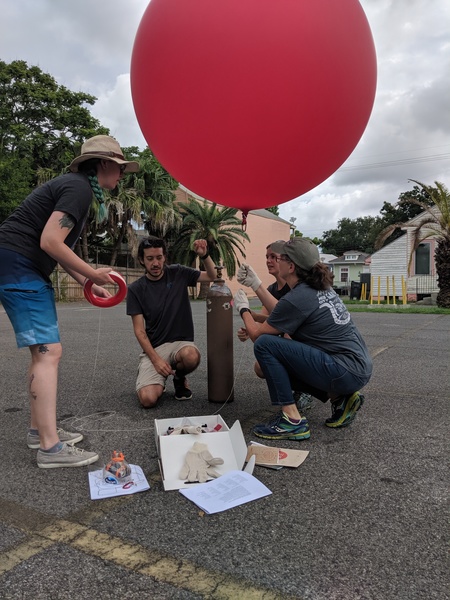Educators mapping in the Bywater in New Orleans, LA
