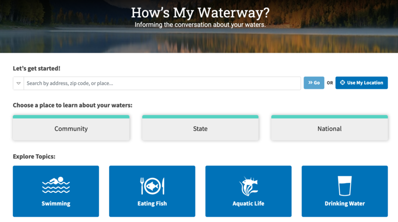 How's My Waterway homepage